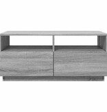 VidaXL Salontafel met LED-verlichting 90x49x40 cm grijs sonoma eiken