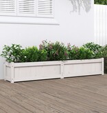 VidaXL Plantenbak 180x31x31 cm massief grenenhout wit