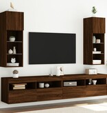 VidaXL Tv-meubels met LED-verlichting 2 st 30,5x30x90 cm bruineiken