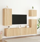 VidaXL Tv-wandmeubel 40,5x30x90 cm bewerkt hout sonoma eikenkleurig