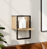 VidaXL Wandschap met stang 20x25x30 cm sonoma eikenkleurig