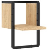 VidaXL Wandschap met stang 20x25x30 cm sonoma eikenkleurig