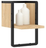 VidaXL Wandschap met stang 20x25x30 cm sonoma eikenkleurig