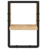 VidaXL Wandschap met stang 20x25x30 cm sonoma eikenkleurig