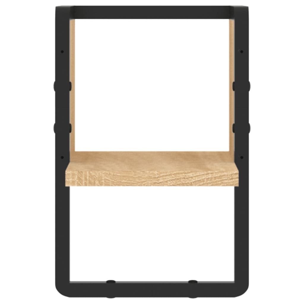 VidaXL Wandschap met stang 20x25x30 cm sonoma eikenkleurig