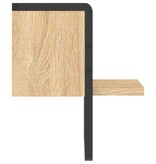 VidaXL Wandschap met stang 20x25x30 cm sonoma eikenkleurig