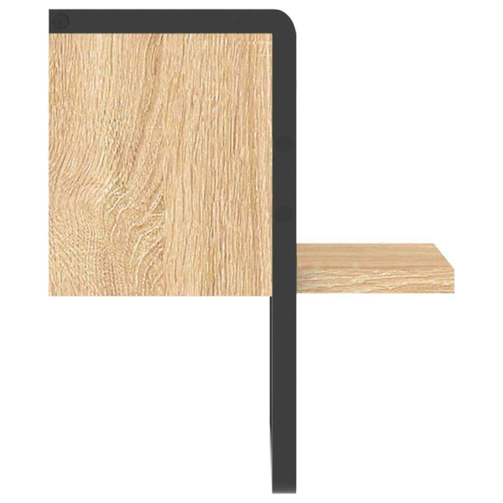 VidaXL Wandschap met stang 20x25x30 cm sonoma eikenkleurig