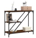 VidaXL Wandtafel 88,5x30x75 cm bewerkt hout bruin eikenkleur