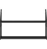 VidaXL Wandrek 2-laags 80x21x51 cm bewerkt hout zwart