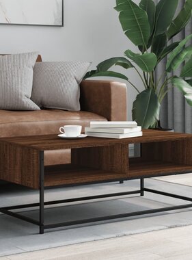 VidaXL Salontafel 100x51x40 cm bewerkt hout bruin eikenkleur