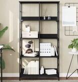 VidaXL Boekenkast 78,5x33x153 cm bewerkt hout zwart