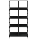VidaXL Boekenkast 78,5x33x153 cm bewerkt hout zwart