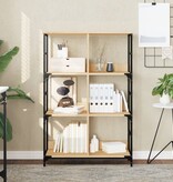 VidaXL Boekenrek 78,5x33x117,5 cm bewerkt hout sonoma eikenkleurig