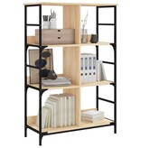 VidaXL Boekenrek 78,5x33x117,5 cm bewerkt hout sonoma eikenkleurig