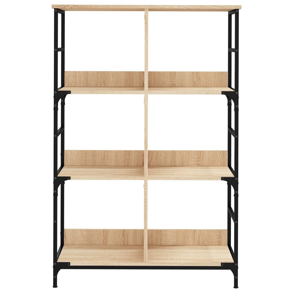 VidaXL Boekenrek 78,5x33x117,5 cm bewerkt hout sonoma eikenkleurig