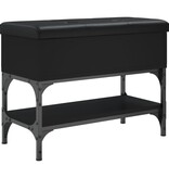 VidaXL Schoenenbank 62x32x45 cm bewerkt hout zwart