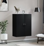 VidaXL Wandkast 69,5x34x90 cm bewerkt hout zwart