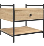 VidaXL Salontafel 50x50x50 cm bewerkt hout sonoma eikenkleurig