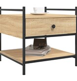 VidaXL Salontafel 50x50x50 cm bewerkt hout sonoma eikenkleurig