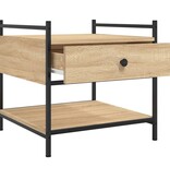 VidaXL Salontafel 50x50x50 cm bewerkt hout sonoma eikenkleurig