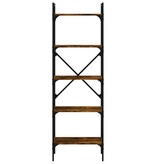 VidaXL Boekenkast 5-laags 56x31,5x174 cm bewerkt hout gerookt eiken