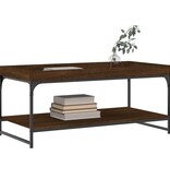 VidaXL Salontafel 100x49x45 cm bewerkt hout bruin eikenkleur