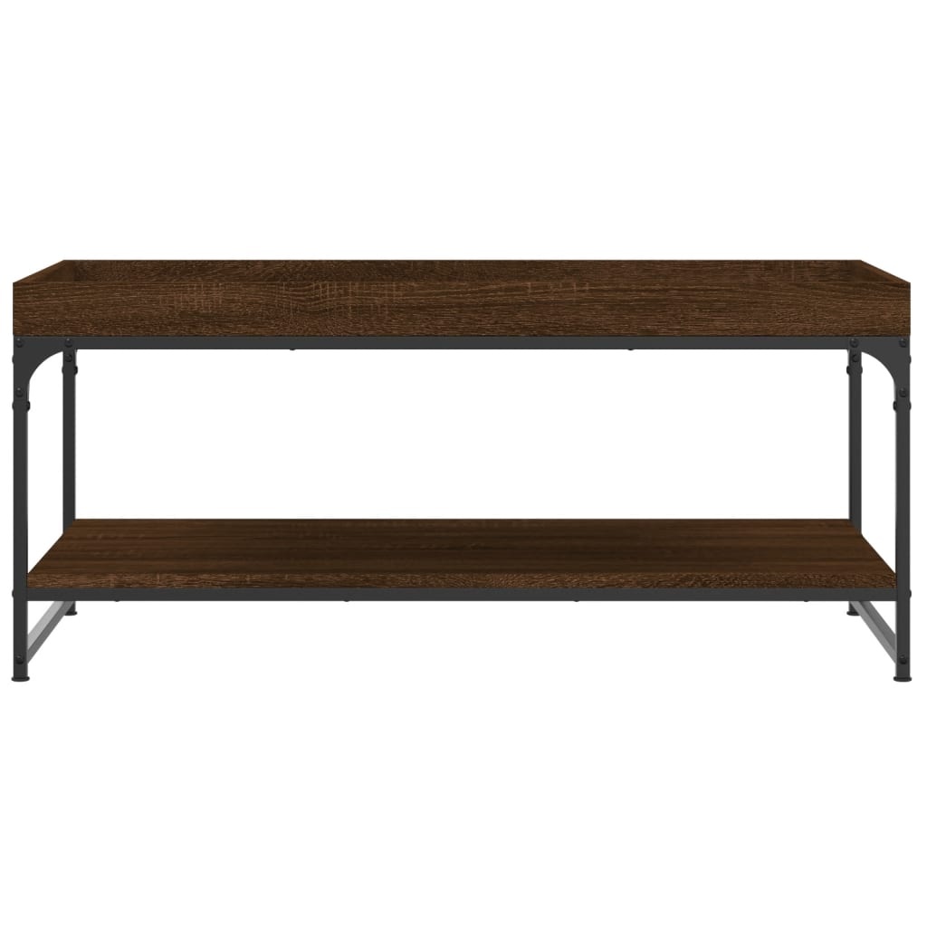 VidaXL Salontafel 100x49x45 cm bewerkt hout bruin eikenkleur