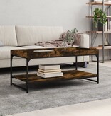 VidaXL Salontafel 100x49x45 cm bewerkt hout gerookt eikenkleurig