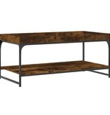 VidaXL Salontafel 100x49x45 cm bewerkt hout gerookt eikenkleurig