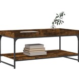 VidaXL Salontafel 100x49x45 cm bewerkt hout gerookt eikenkleurig