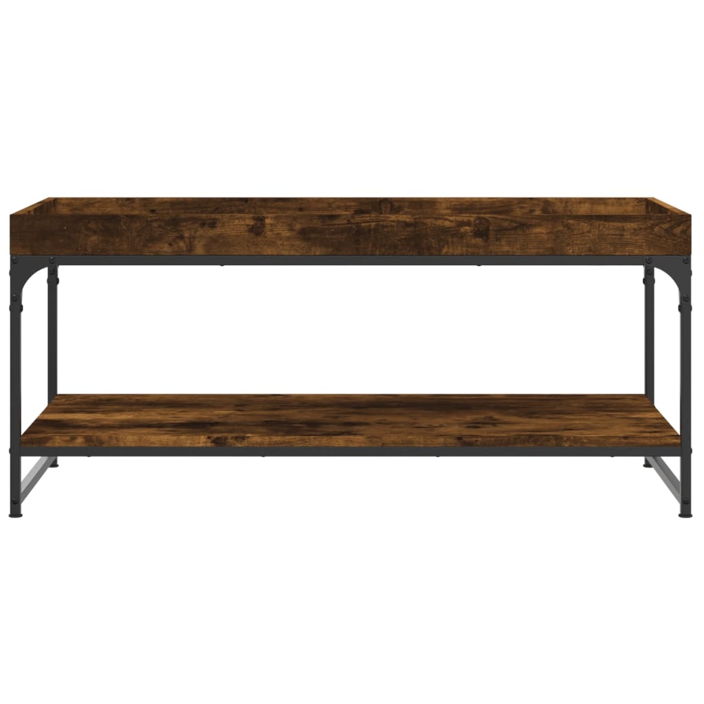 VidaXL Salontafel 100x49x45 cm bewerkt hout gerookt eikenkleurig