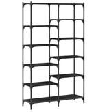 VidaXL Boekenrek 100x32x170 cm bewerkt hout en ijzer zwart