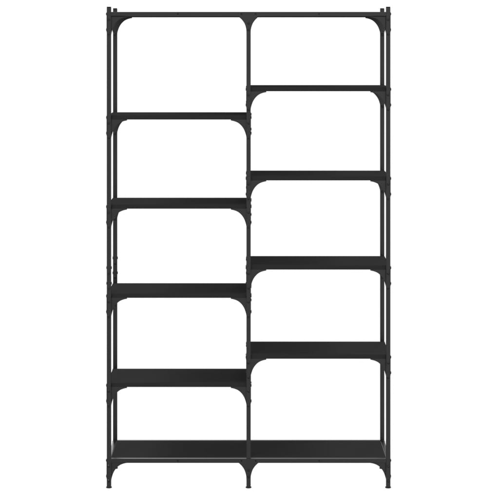 VidaXL Boekenrek 100x32x170 cm bewerkt hout en ijzer zwart