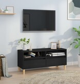 VidaXL Tv-meubel 100x34,5x44,5 cm bewerkt hout zwart