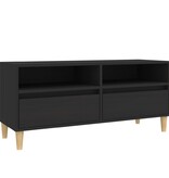 VidaXL Tv-meubel 100x34,5x44,5 cm bewerkt hout zwart