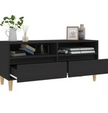 VidaXL Tv-meubel 100x34,5x44,5 cm bewerkt hout zwart