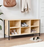 VidaXL Schoenenkast 100x35x50 cm bewerkt hout sonoma eikenkleurig
