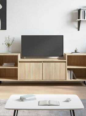 VidaXL Tv-meubel 160x35x55 cm bewerkt hout sonoma eikenkleurig