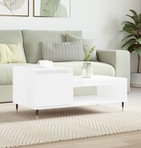 VidaXL Salontafel 100x50x45 cm bewerkt hout hoogglans wit