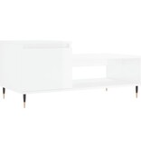 VidaXL Salontafel 100x50x45 cm bewerkt hout hoogglans wit