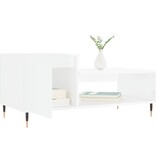 VidaXL Salontafel 100x50x45 cm bewerkt hout hoogglans wit