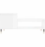 VidaXL Salontafel 100x50x45 cm bewerkt hout hoogglans wit