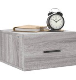 VidaXL Nachtkastjes 2 st wandgemonteerd 35x35x20 cm grijs sonoma eiken
