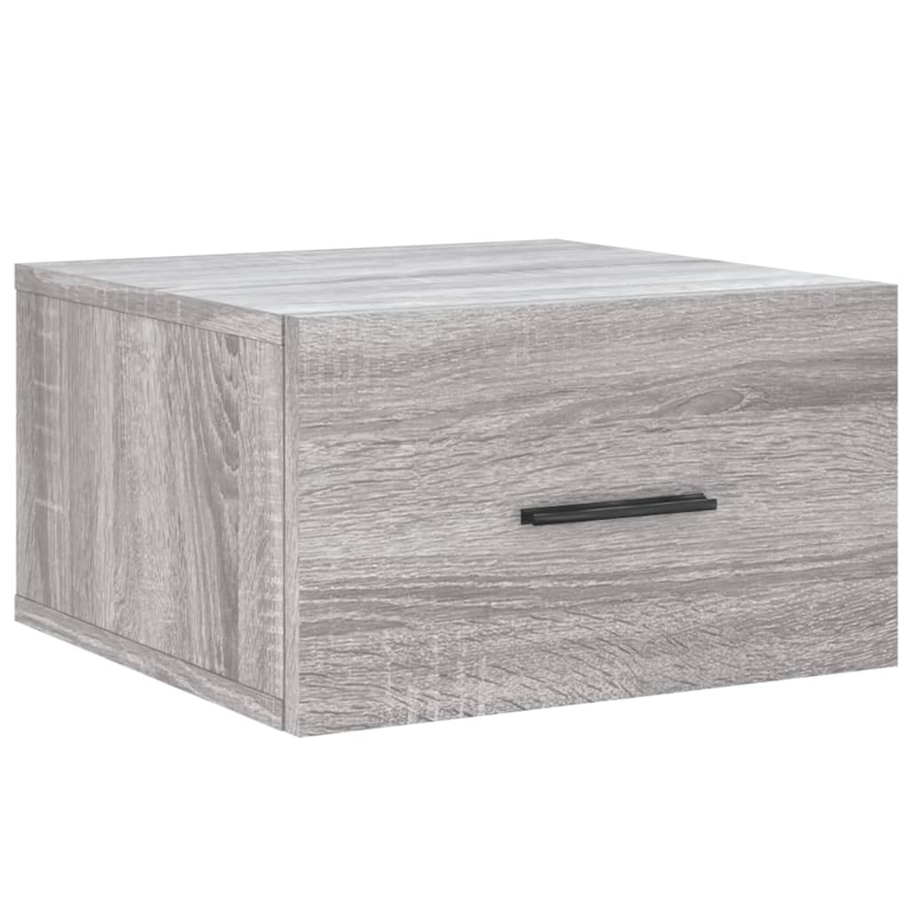 VidaXL Nachtkastjes 2 st wandgemonteerd 35x35x20 cm grijs sonoma eiken
