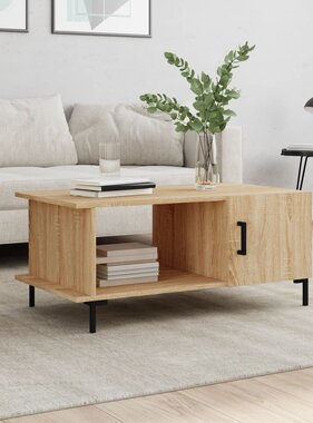 VidaXL Salontafel 90x50x40 cm bewerkt hout sonoma eikenkleurig