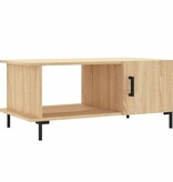 VidaXL Salontafel 90x50x40 cm bewerkt hout sonoma eikenkleurig