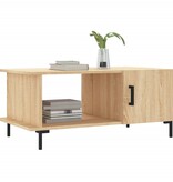 VidaXL Salontafel 90x50x40 cm bewerkt hout sonoma eikenkleurig