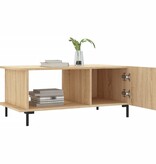 VidaXL Salontafel 90x50x40 cm bewerkt hout sonoma eikenkleurig