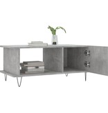 VidaXL Salontafel 90x50x40 cm bewerkt hout betongrijs