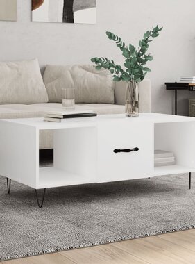 VidaXL Salontafel 102x50x40 cm bewerkt hout wit